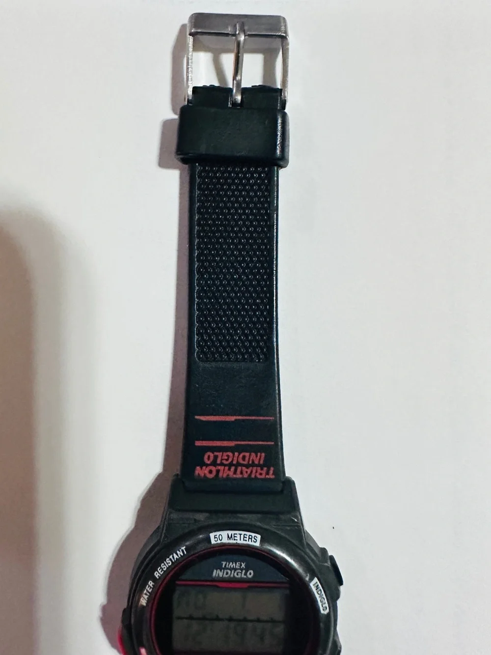 Timex Triathlon Black/ Red Vintage 1994 Watch